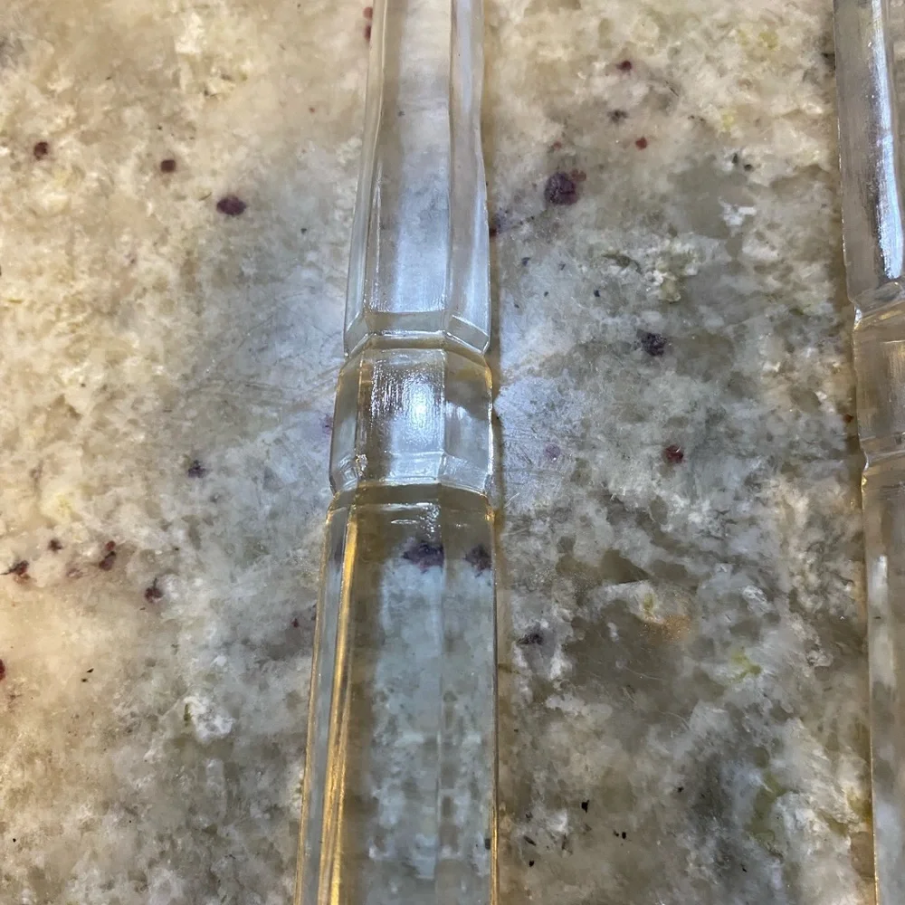 Pair‎ Glass Salad Servers - Fork and Spoon